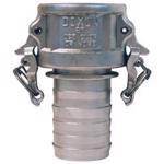 Boss-Lock™ Cam & Groove Notched Type C Coupler x Hose Shank